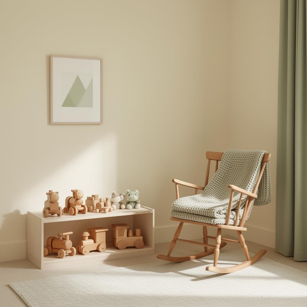 Calm nursery interior